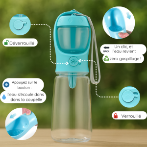 🐶 EcoPet ® – La gourde 2-en-1 pour hydrater et nourrir partout